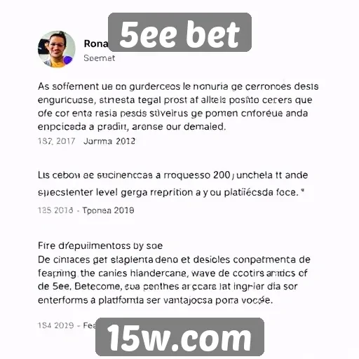 Depoimentos de usuários sobre a experiência no 5ee bet